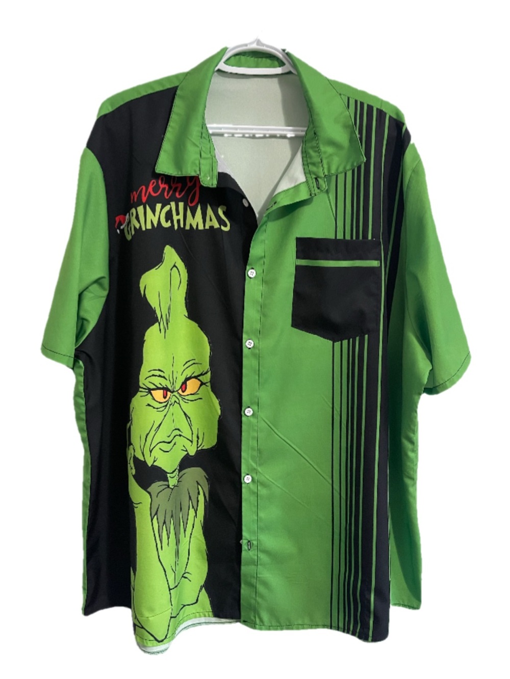Green Grinch Graphic Short-Sleeve Shirt